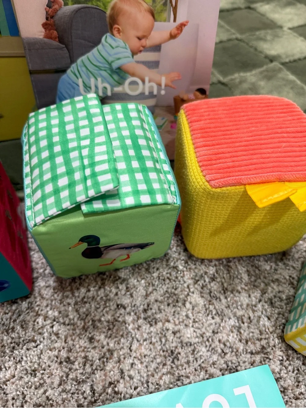 Lovevery Baby Cause & Effect Play Set – Multicolor Soft Learning Blocks ( mixed)